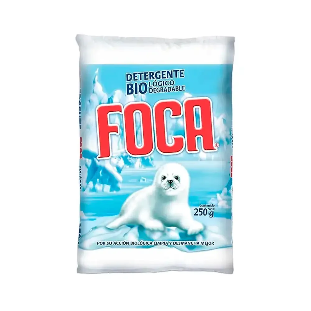 1pza Detergente en polvo foca de 250g / foca.250