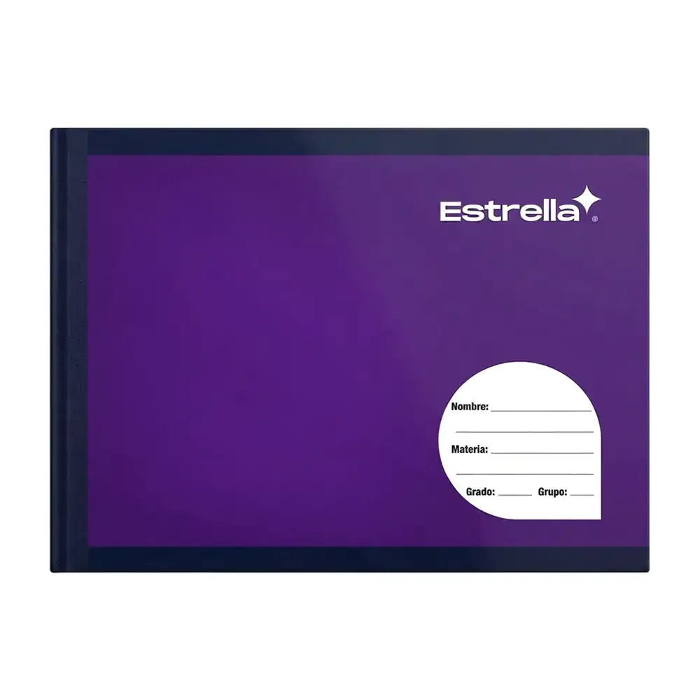 Libreta cuaderno cosido forma italiana estrella con 100 hojas de cuadro grande, variedad