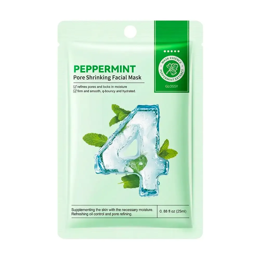 Mascarilla facial reductora de poros bioaqua con extracto de menta, 25ml
