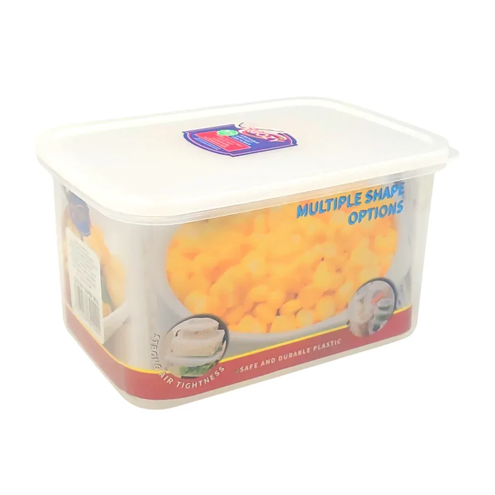 Tupper transparente de plástico, tapa de silicón con capacidad de 800ml, 8x13 cm