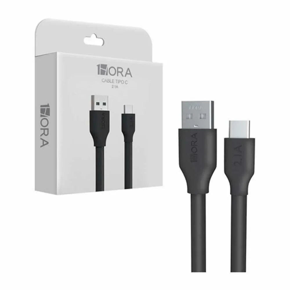 Cable 1hora con entrada tipo c de 2 metros para carga 2.1a / cab246