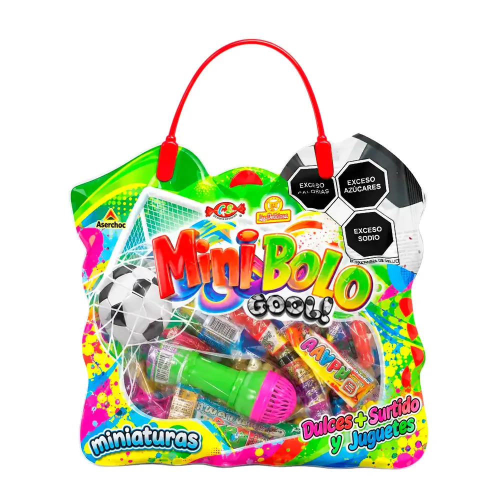 1pza Mini bolo gool las delicias variedad de dulces, galletas y jugetes 120g / mini-bolo