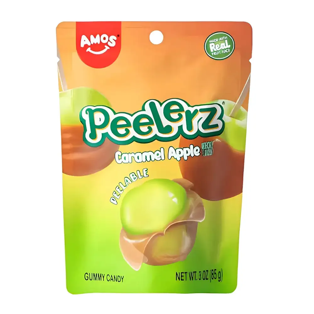 Bolsa con gomitas peelerz pelables con sabor a manzana acaramelada, 170g