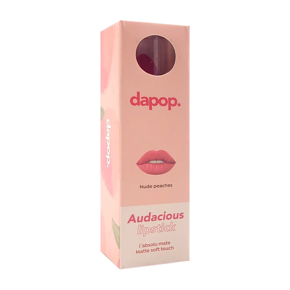 1pza Labial dapop con efecto mate, variedad de tonos, 3.8g / hb103554