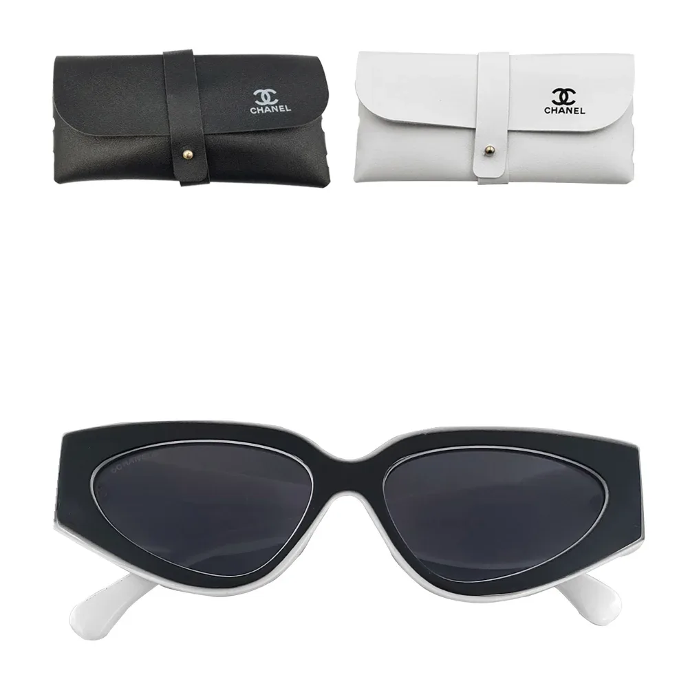 Lentes de sol estilo clasico con armazón bicolor y mica sepia + estuche / lu9426