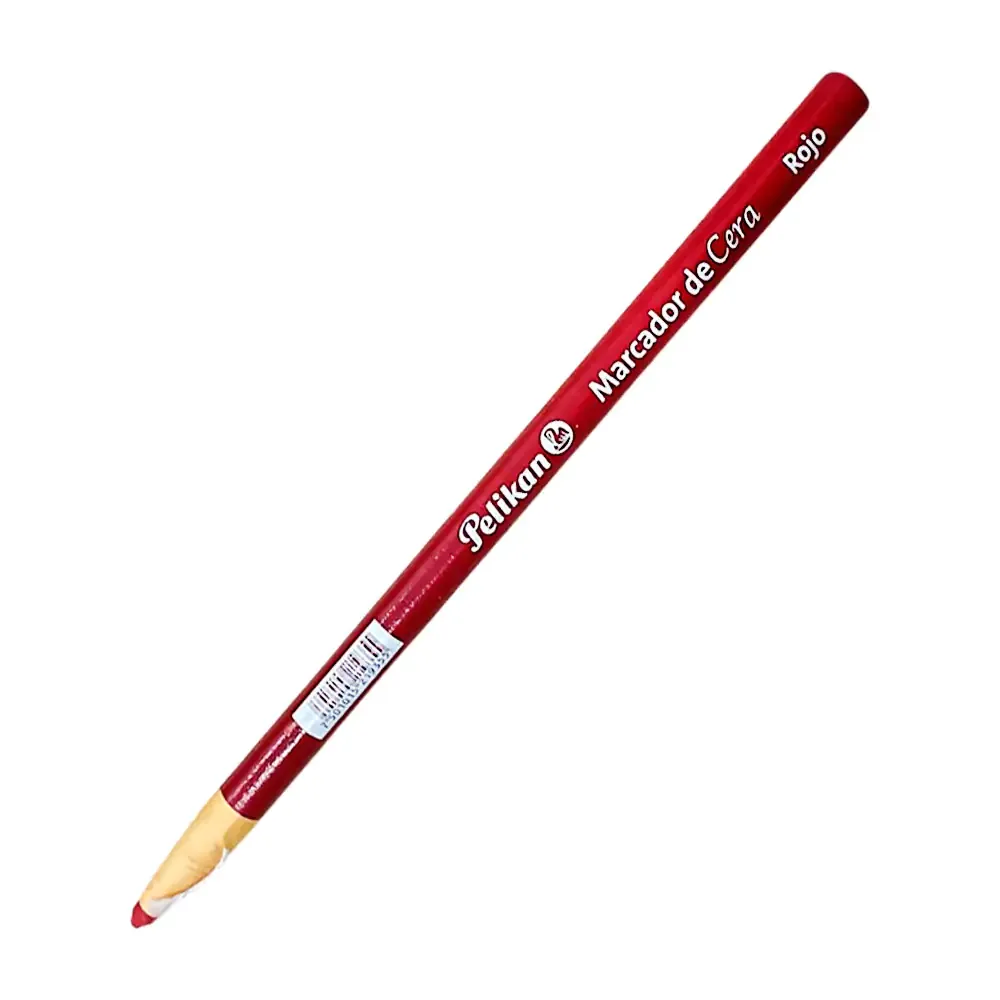 1pza lápiz de cera pelikan en color rojo