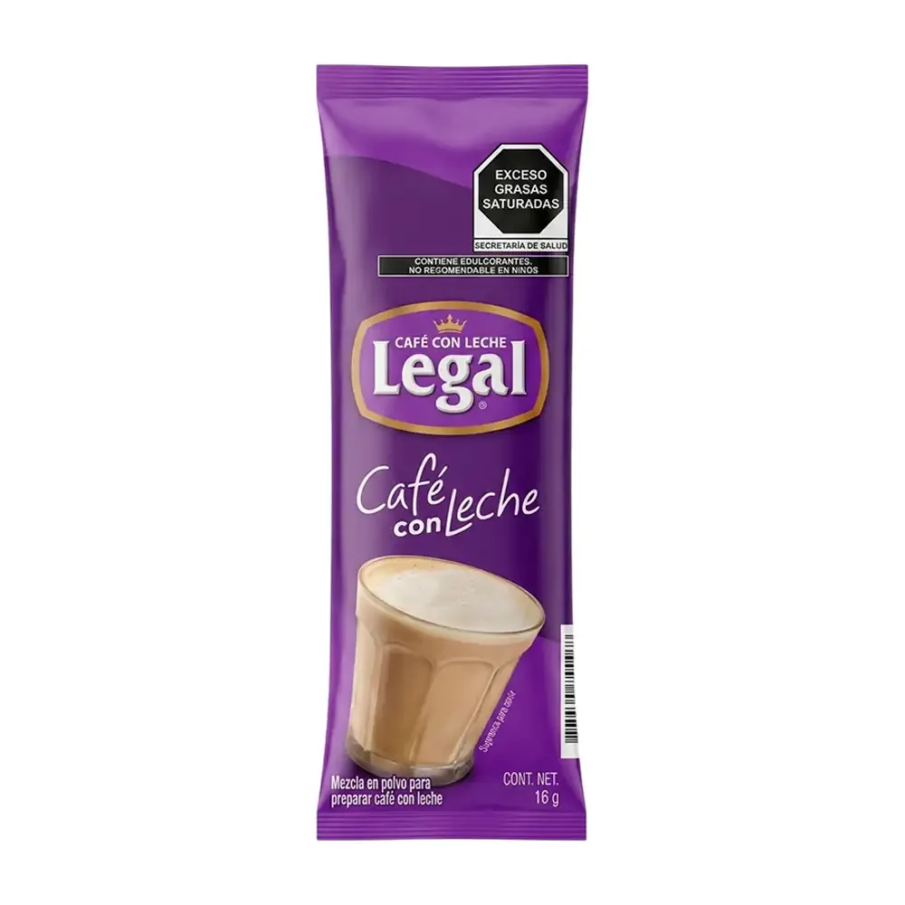 1pza sobre café legal, mezcla en polvo con leche, 16g / 414034
