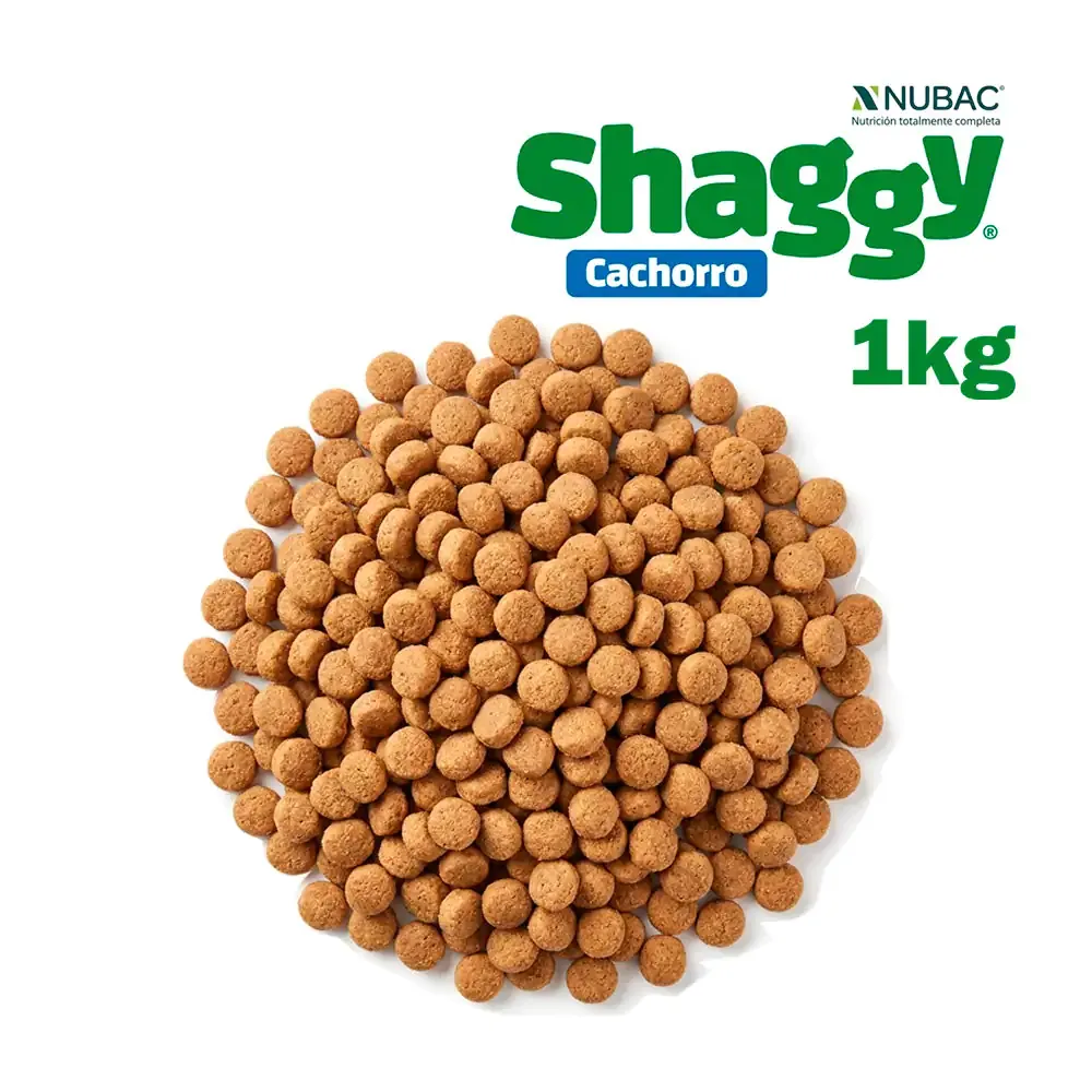1 kilo de croquetas shaggy para perro cachorro, sabor perro y res, nutrición balanceada / shaggy