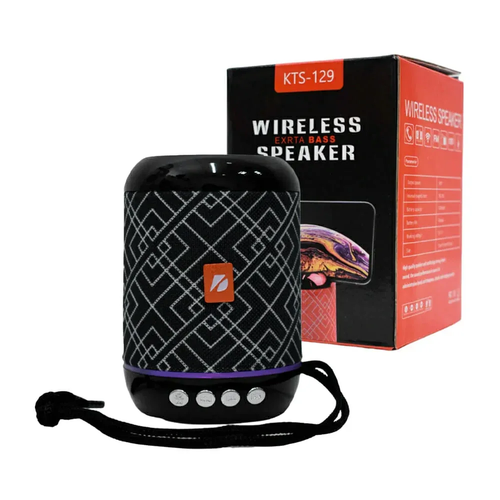 Mini bocina portátil bluetooth big sound de 4 pulgadas con función radio fm, soporte para teléfono celular y ranuras para usb y sd, variedad de colores / kts-129
