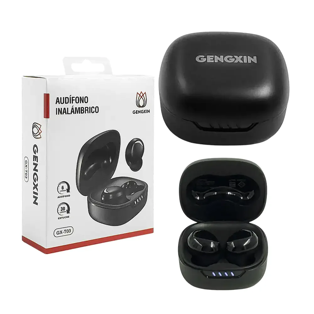 Audífonos inalámbricos gengxin tipo chícharo, con estuche de carga / gx-t03