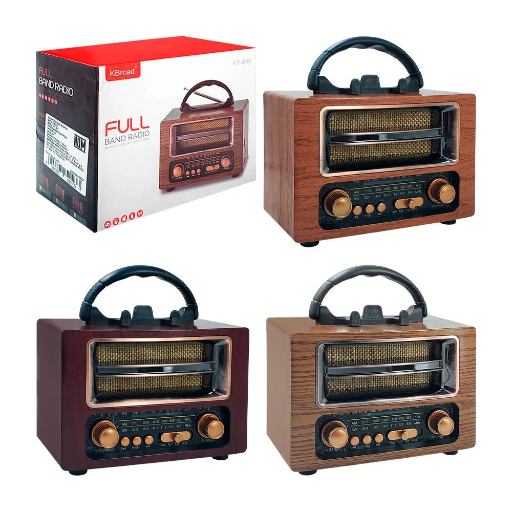 Bocina tipo radio vintage, inalámbrico función FM, variedad de colores