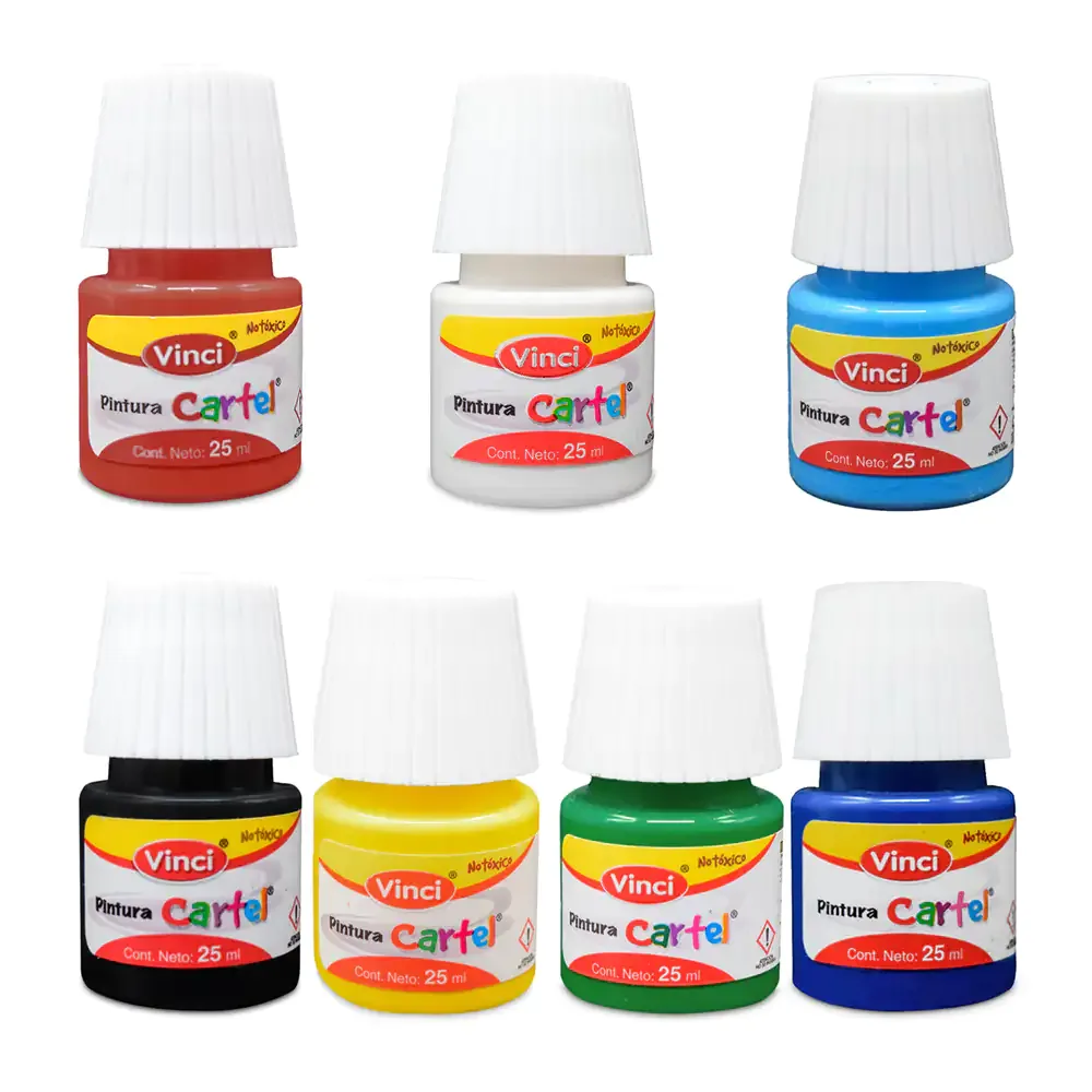 1pza mini bote de pintura cartel de 25ml en variedad de tonos
