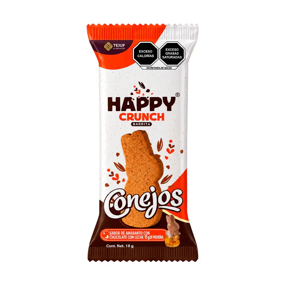 1pza Barra chocolate Turín en forma de conejos con sabor amaranto con leche de 18g