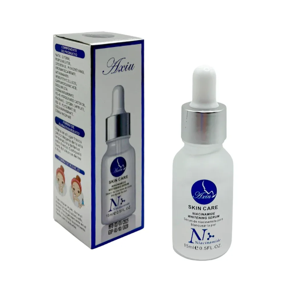 Serum facial con gotero y niacinamida para el cuidado y tratamiento de la piel