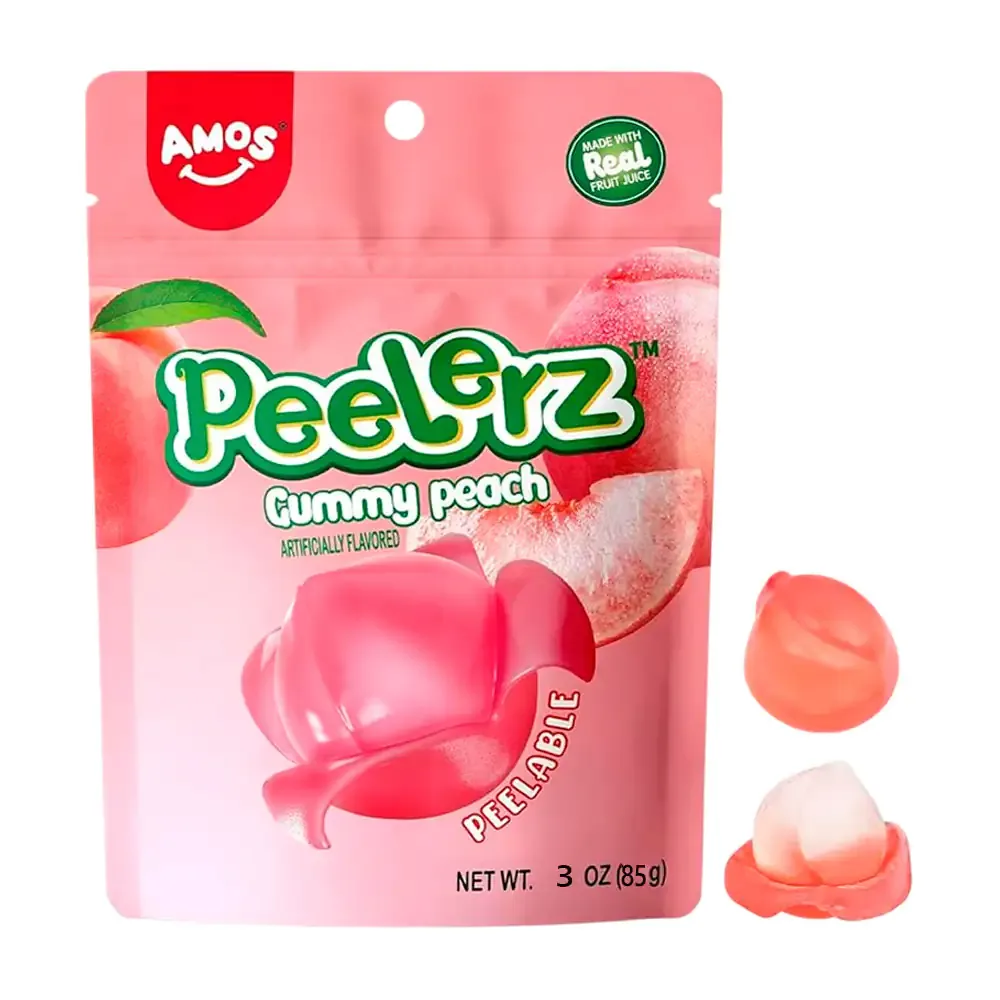 Bolsa con gomitas peelerz pelables con sabor a durazno, 85g / 805321
