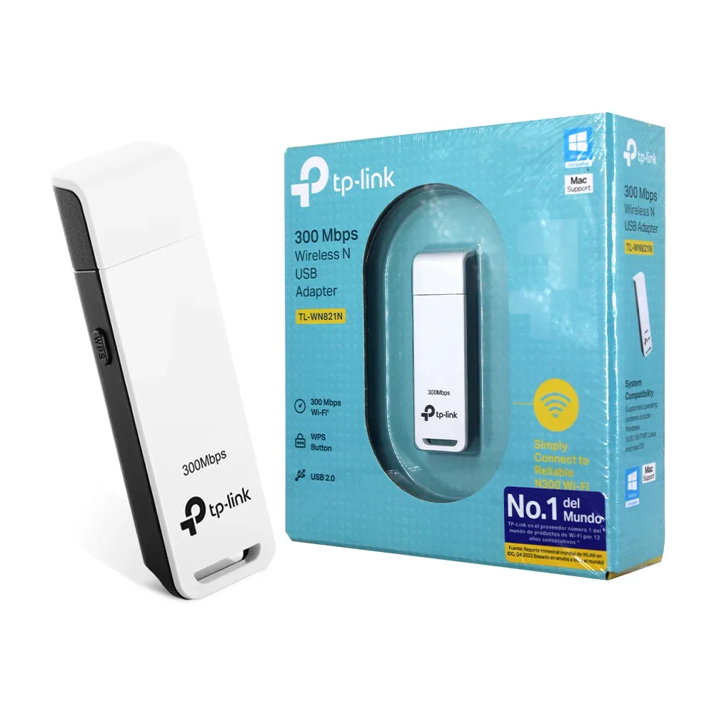 Adaptador inalámbrico wifi usb tp-link de 300mps / tl-wn821n