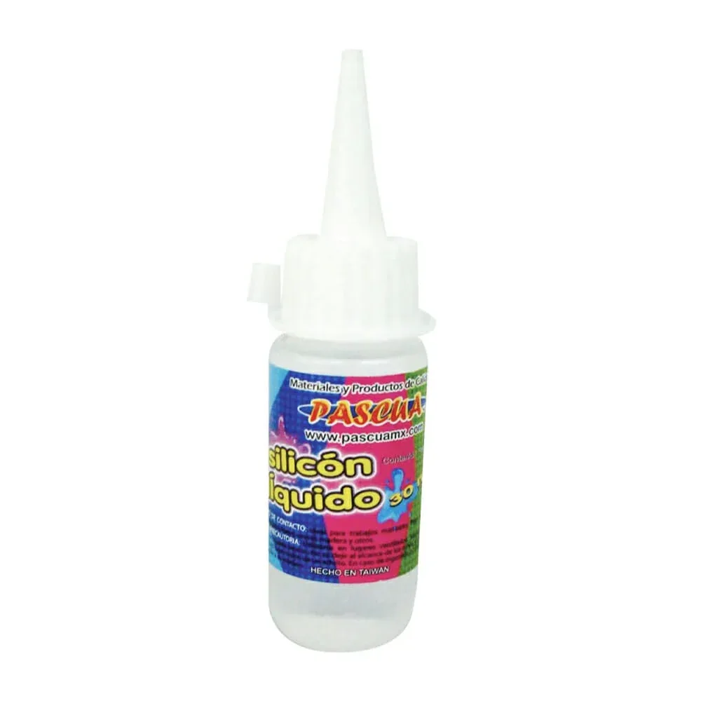 Bote con silicón líquido frío pascua transparente 30ml