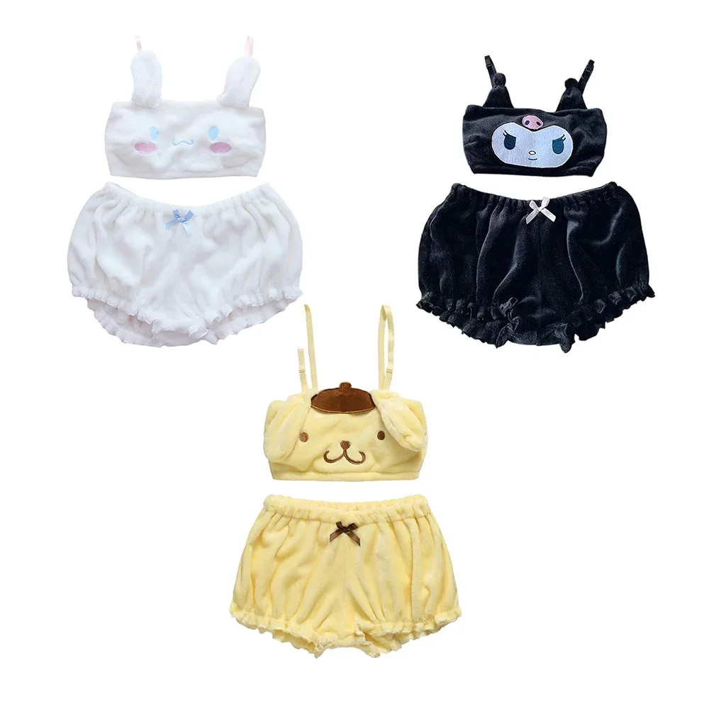 Conjunto de 2 piezas pijama afelpada con diseño de hello kitty y amigos, variedad de diseños / xh-a011