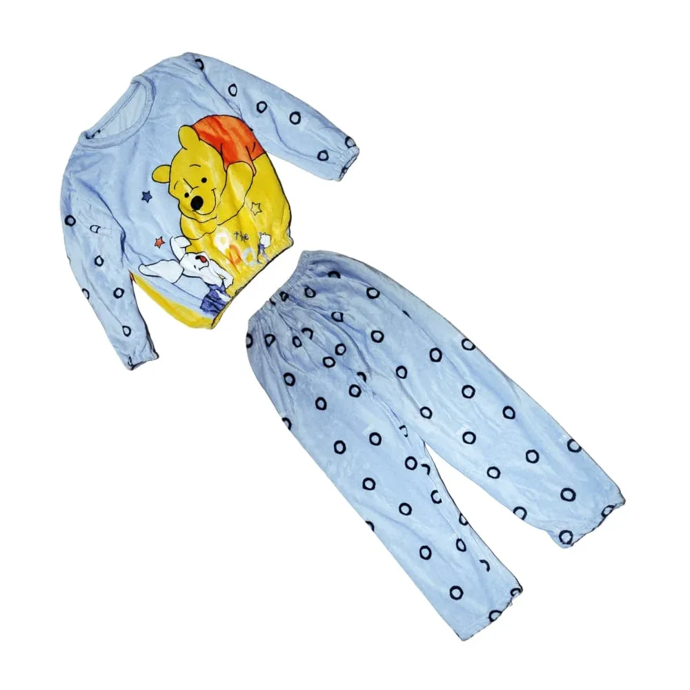 Conjunto pijama para adulto afelpada unitalla de 2 piezas, pans y camisa de manga larga con diseño de personajes animados / lu5094