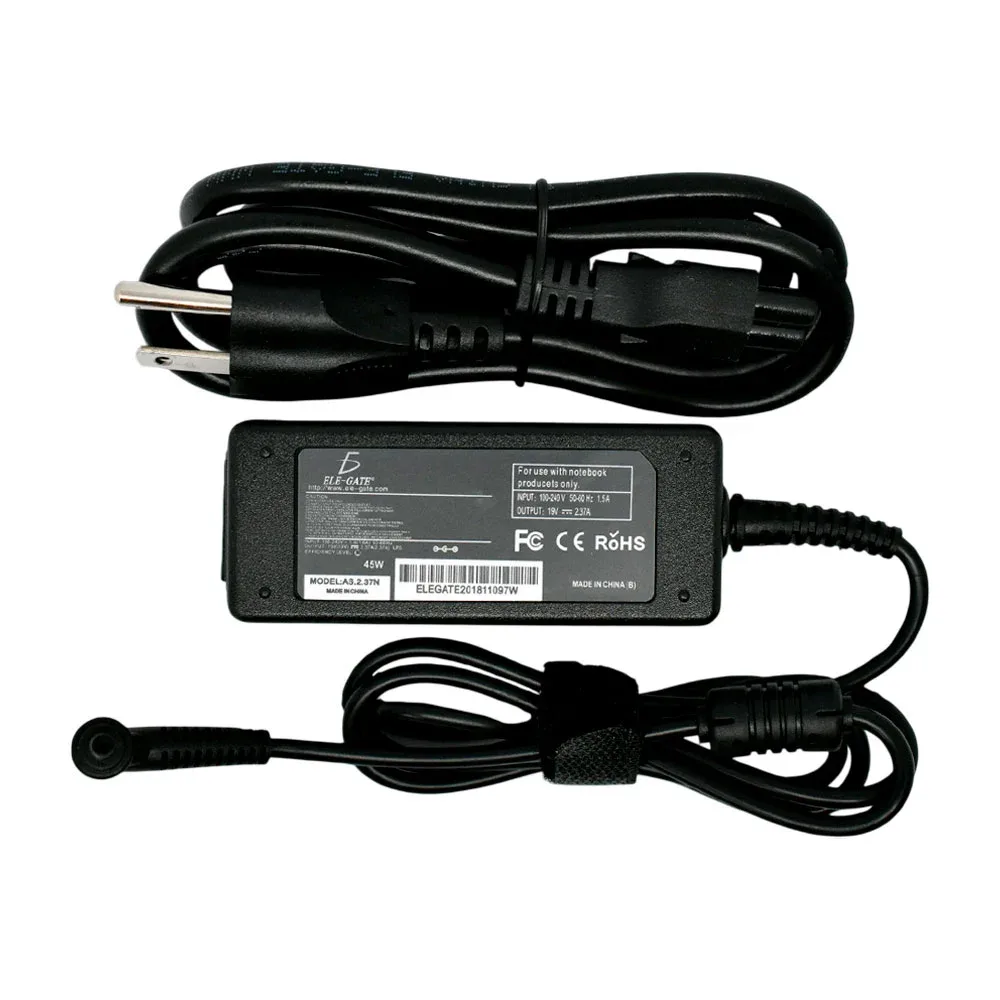 Cargador para laptop compatible con asus, 19v 2.37a 45w, 4.0x1.35mm / as.2.37n