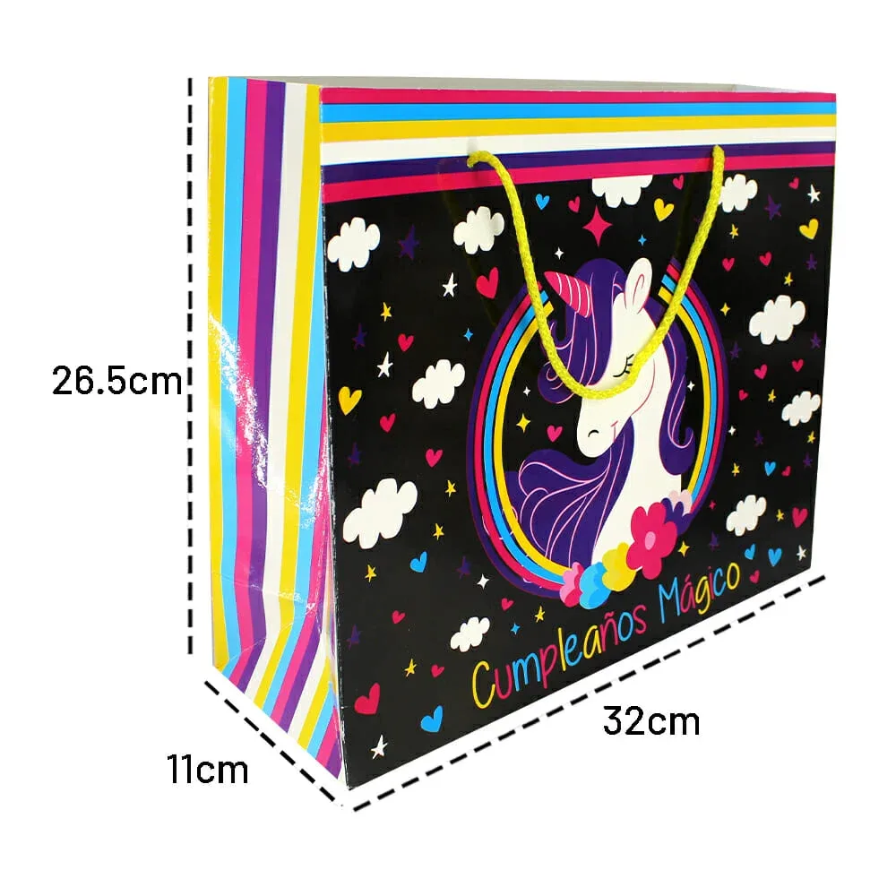 1pza Bolsa grande granmark con diseño de unicornio para regalo / 842-unic