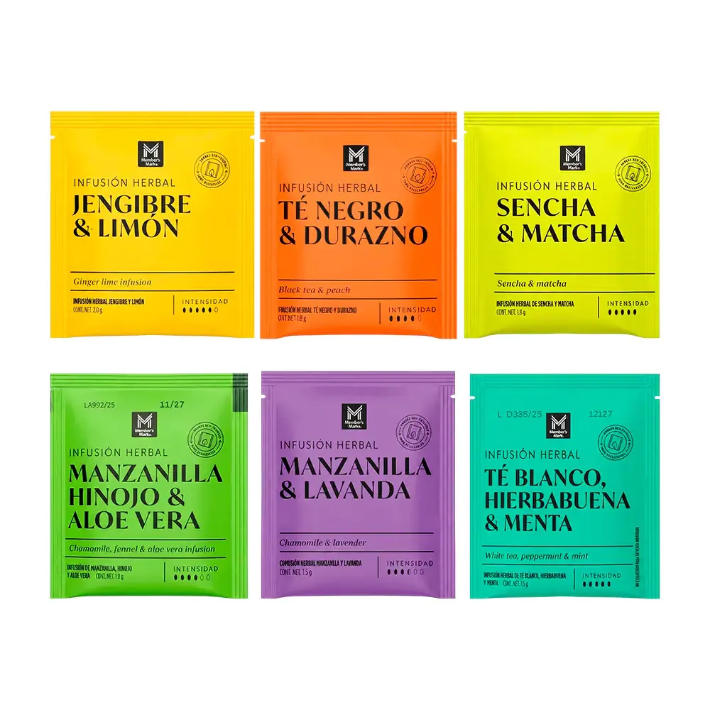 1pza sobre de té con distintos sabores 1.2g / tes-v