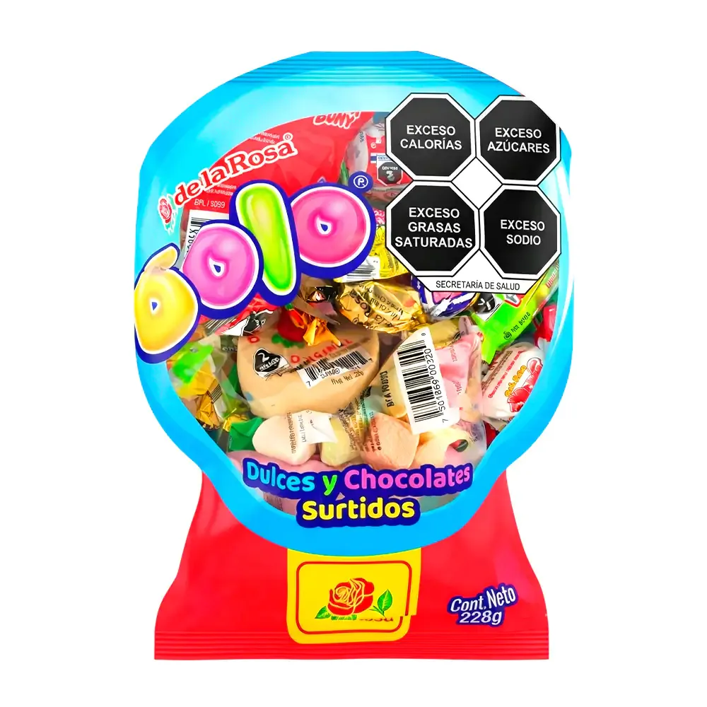 1pza bolsa bolo de la rosa surtido de dulces y chocolates 228g / 002682