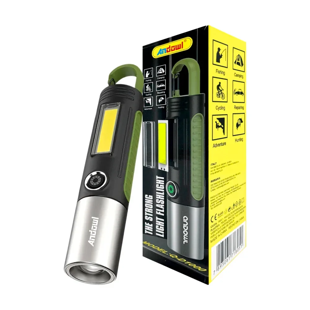 Lámpara linterna de camping-emergencia, recargable, portátil / q-d1000