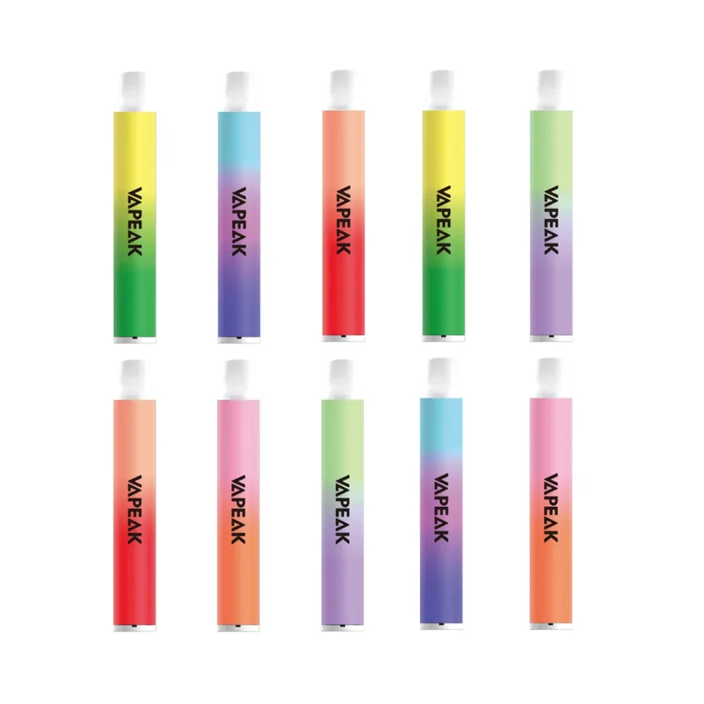 Vapeak 600 puffs 600 inhalaciones batería 500mah 2ml capacidad líquido 2% nic, variedad de sabores / meshbar600puff