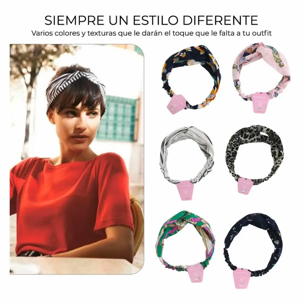 Diadema de tela tipo turbante con resorte y diseño para el cabello, variedad de diseños / cabe.07