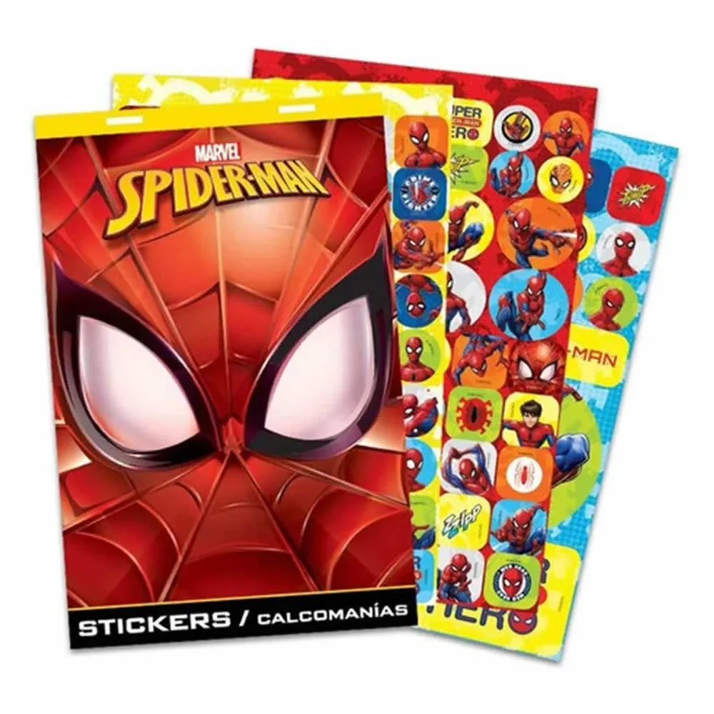 Block de stickers calcomanías granmark con diseño de spider-man / 152-659
