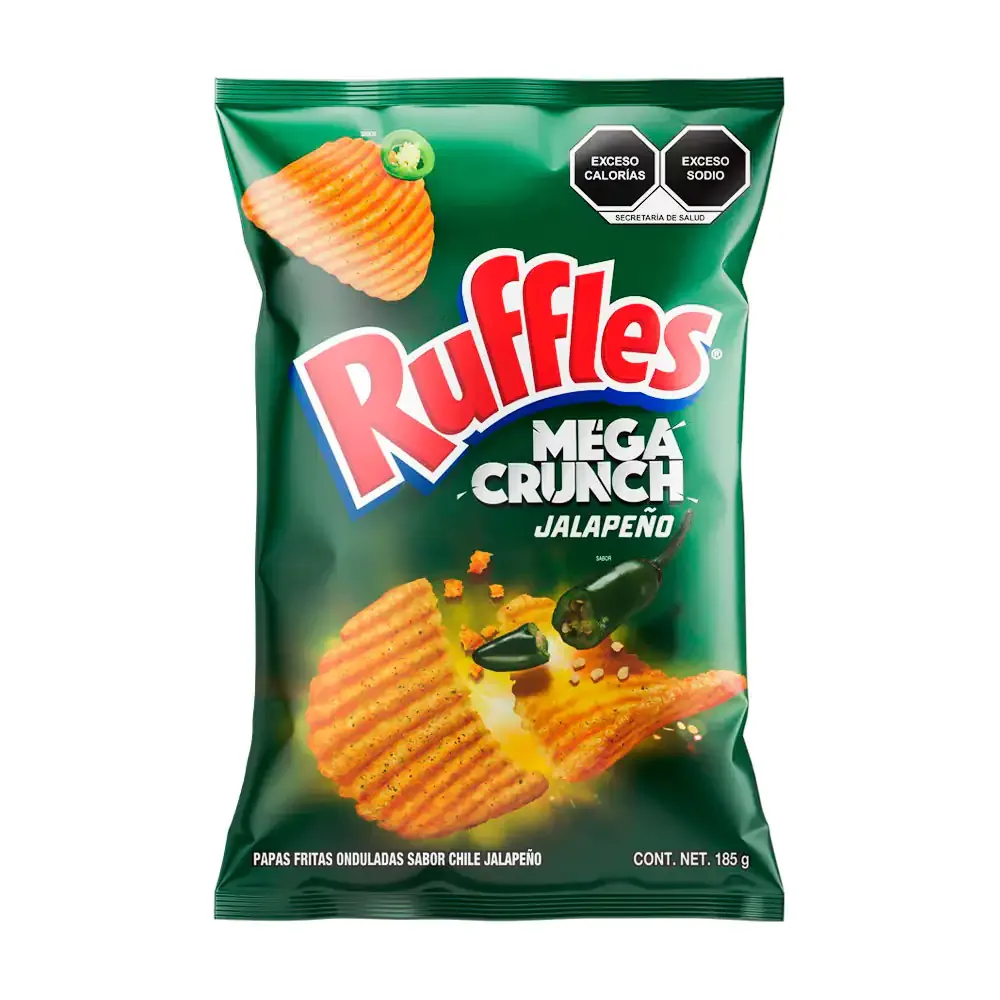 1pza Bolsa de ruffles mega crunch sabor jalapeño, 50g / 046720
