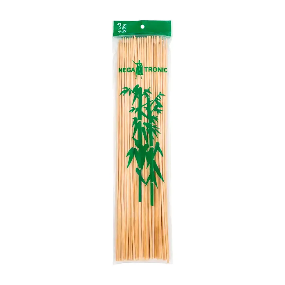 Paquete con palillos delgados de bambú megatronic para hacer brochetas, 30cm