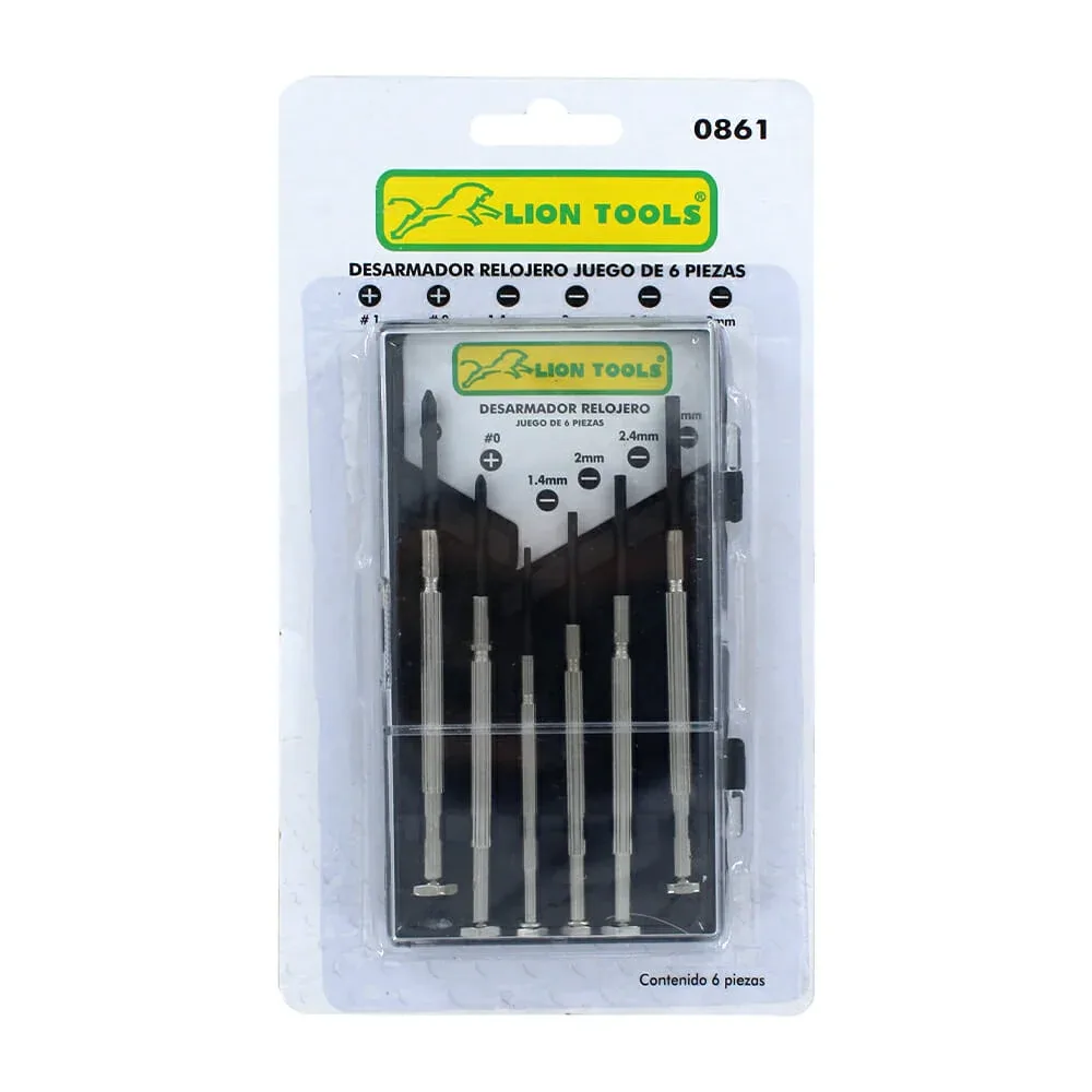 Juego con 6 desarmadores lion tools relojero / 0861