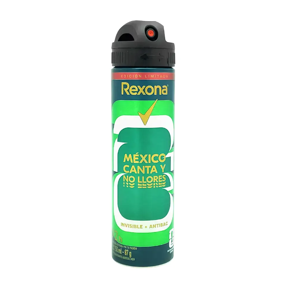 1pza Desodorante antitranspirante rexona en aerosol, aroma invisible antibac, 150ml
