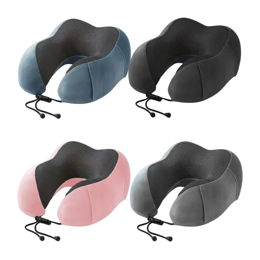 Almohada de viaje para el cuello, diseño ergonómico extra suave, color surtido