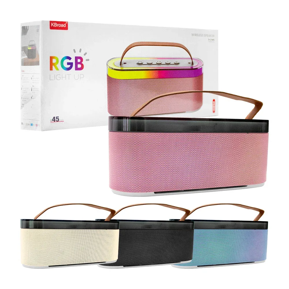 Bocina pequeña portátil inalámbrica con luz rgb sonido 360, color surtido
