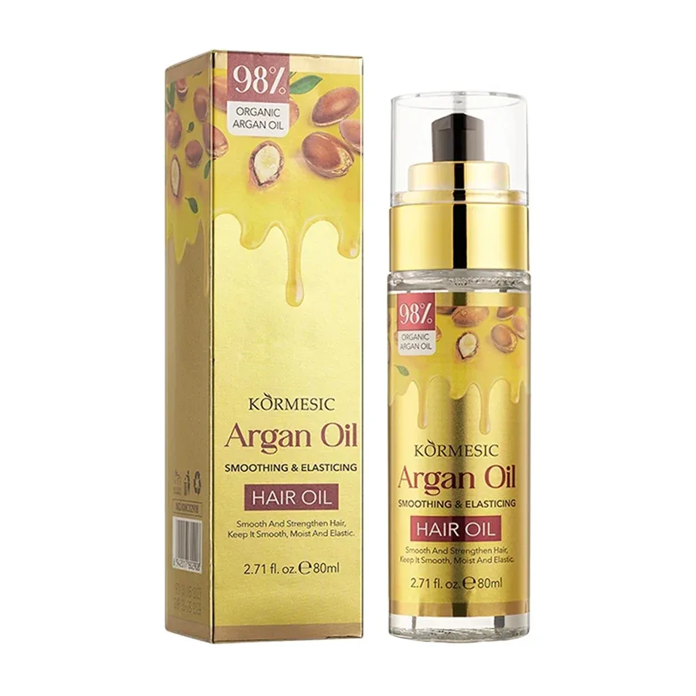 Aceite para el cabello kormesic con extracto de argán para hidratar y eliminar frizz, 80ml / kmc02908
