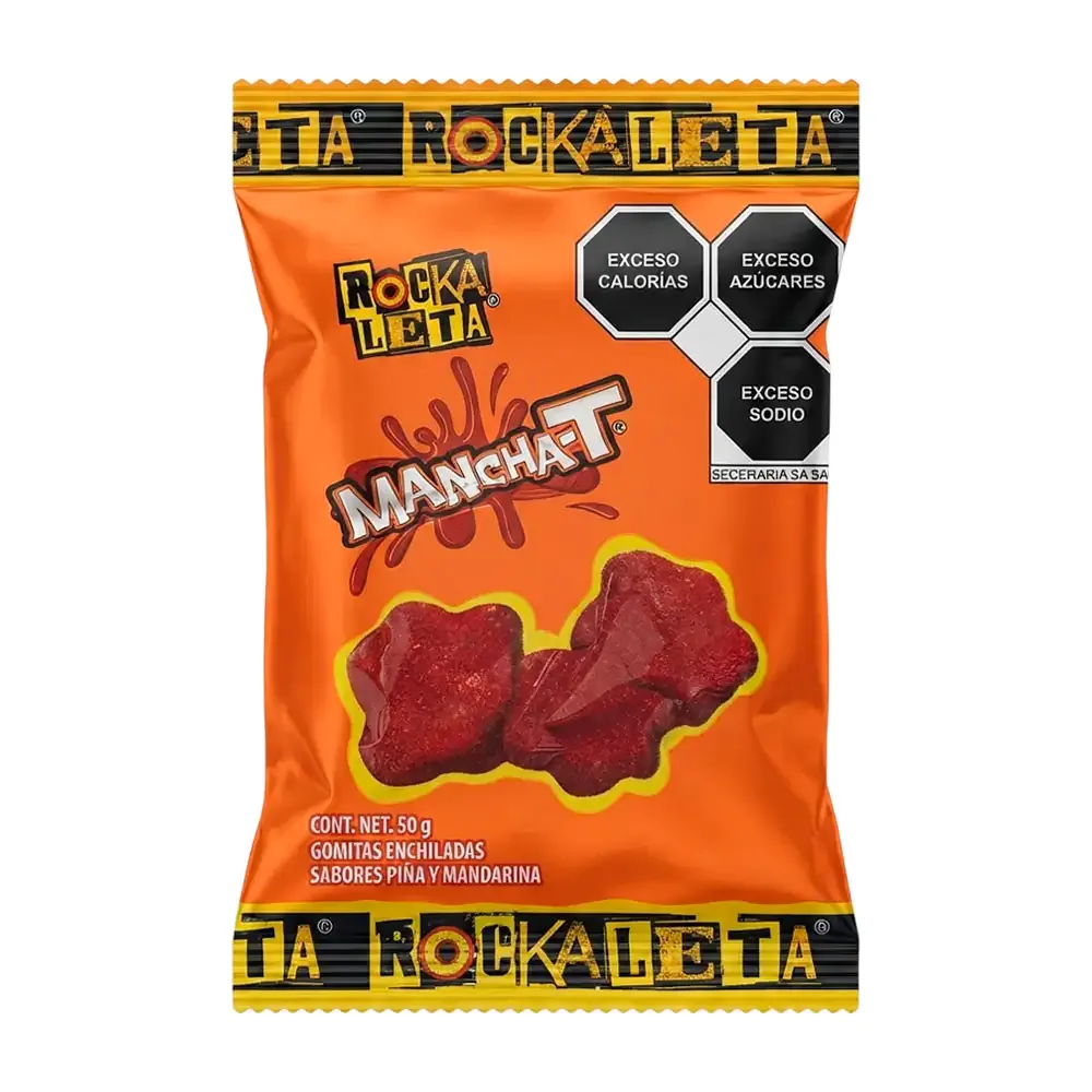1pza Gomitas sonrics rockaleta mancha-T enchiladas sabor piña y mandarina 50g / 002849