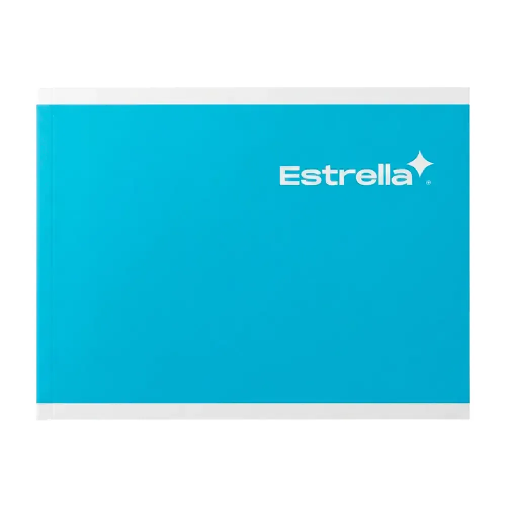 Libreta cuaderno cosido forma italiana estrella con 100 hojas de raya, variedad