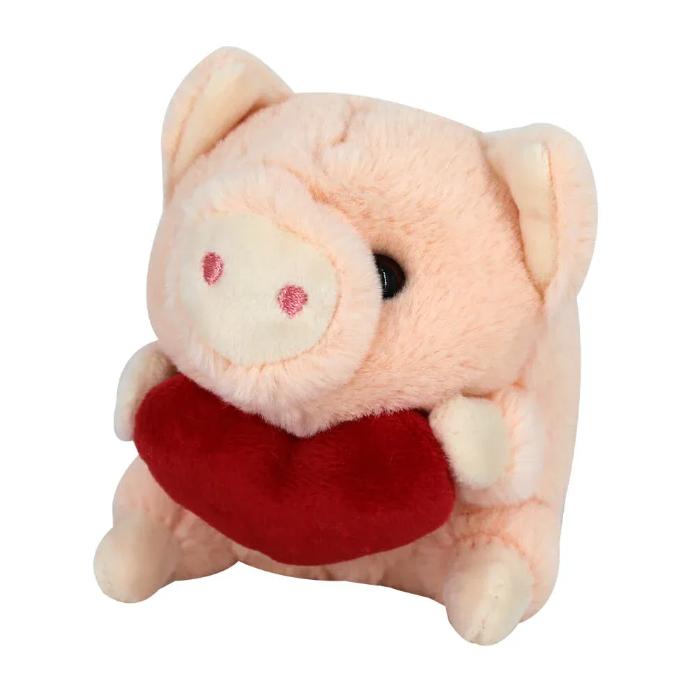 Llavero de peluche en forma de cerdo con corazón / benji toys bj-364