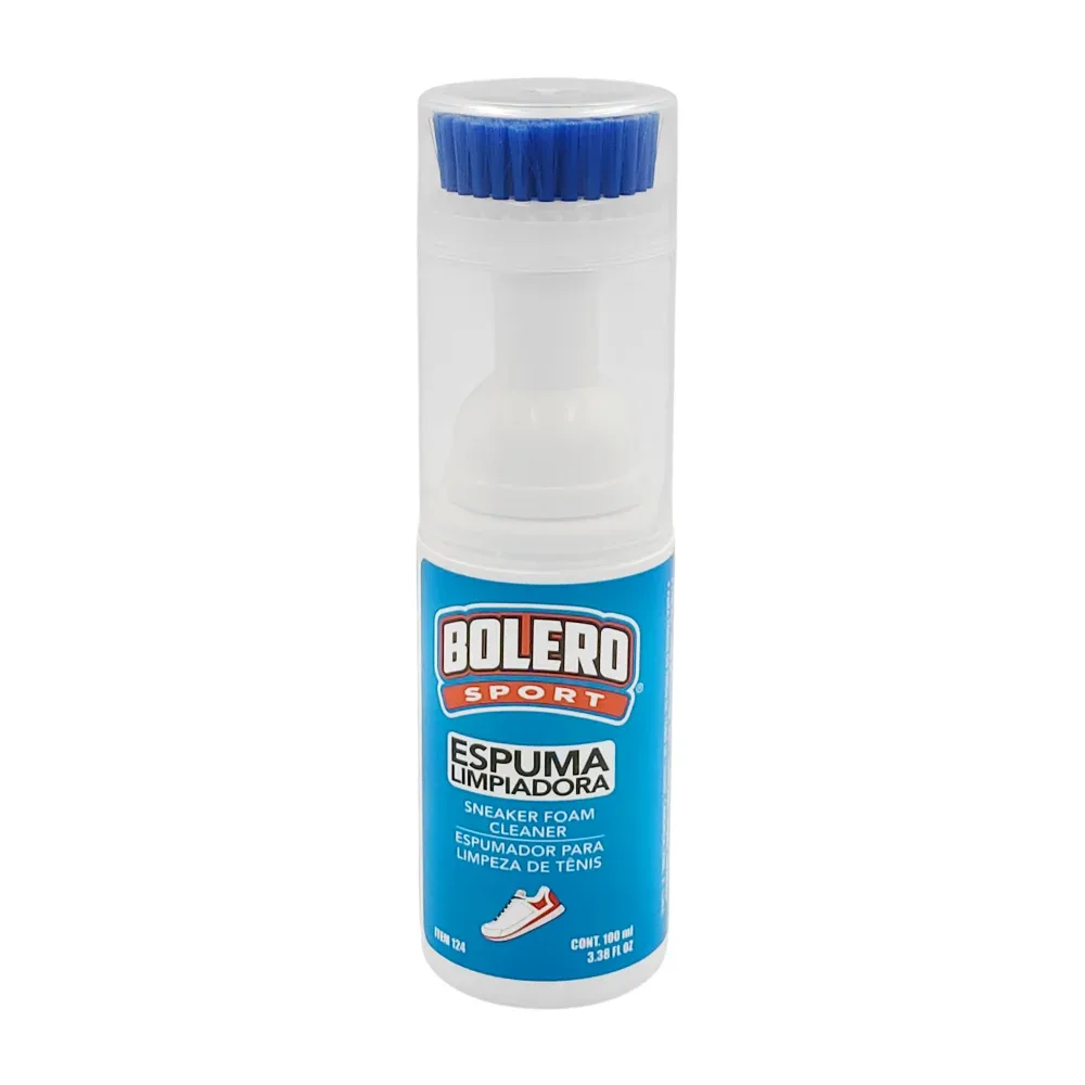 Espuma limpiadora con cepillo circular ergonómico para tenis, bolero, 100 ml