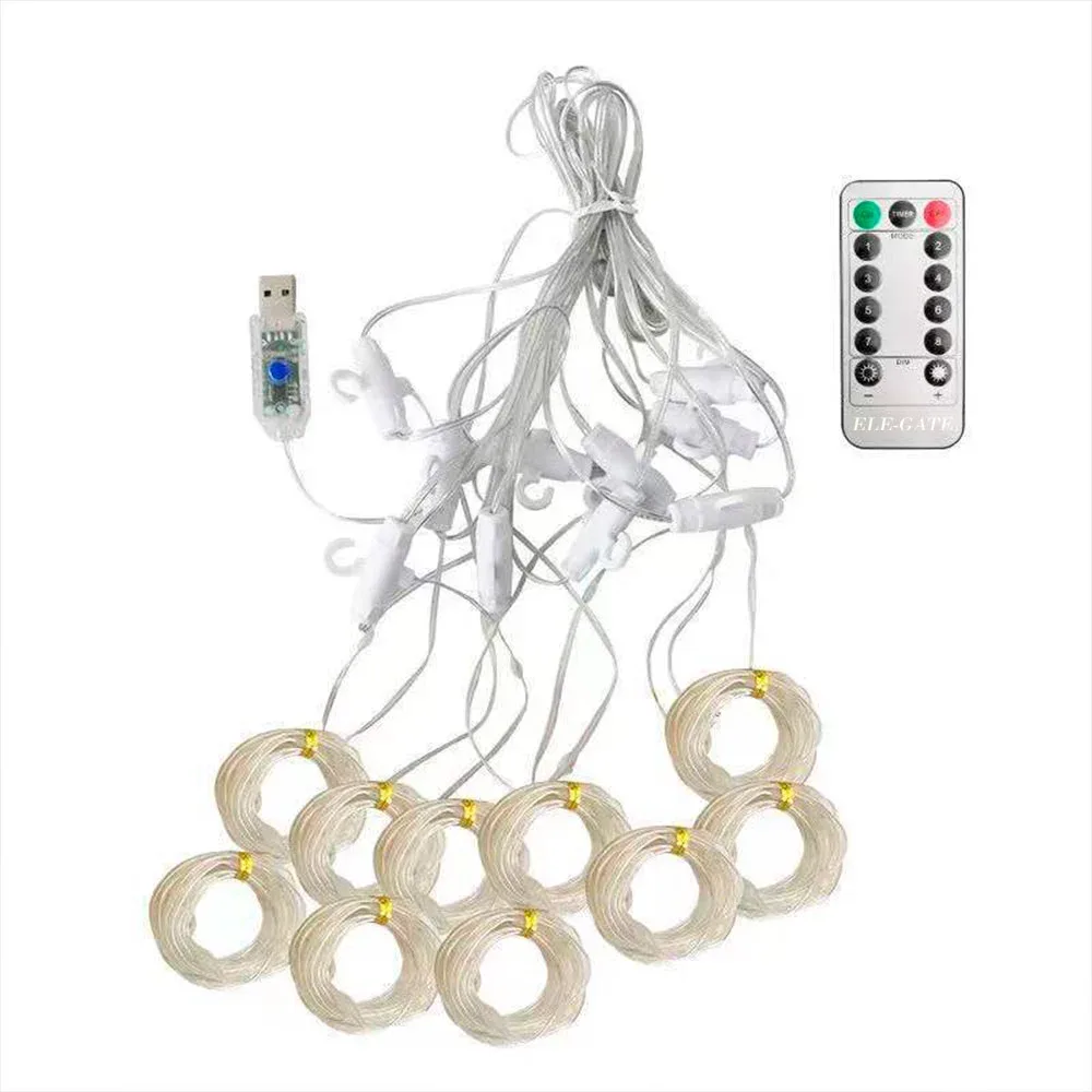 Cortina de luces led con control remoto de 3 metros de largo, led.65