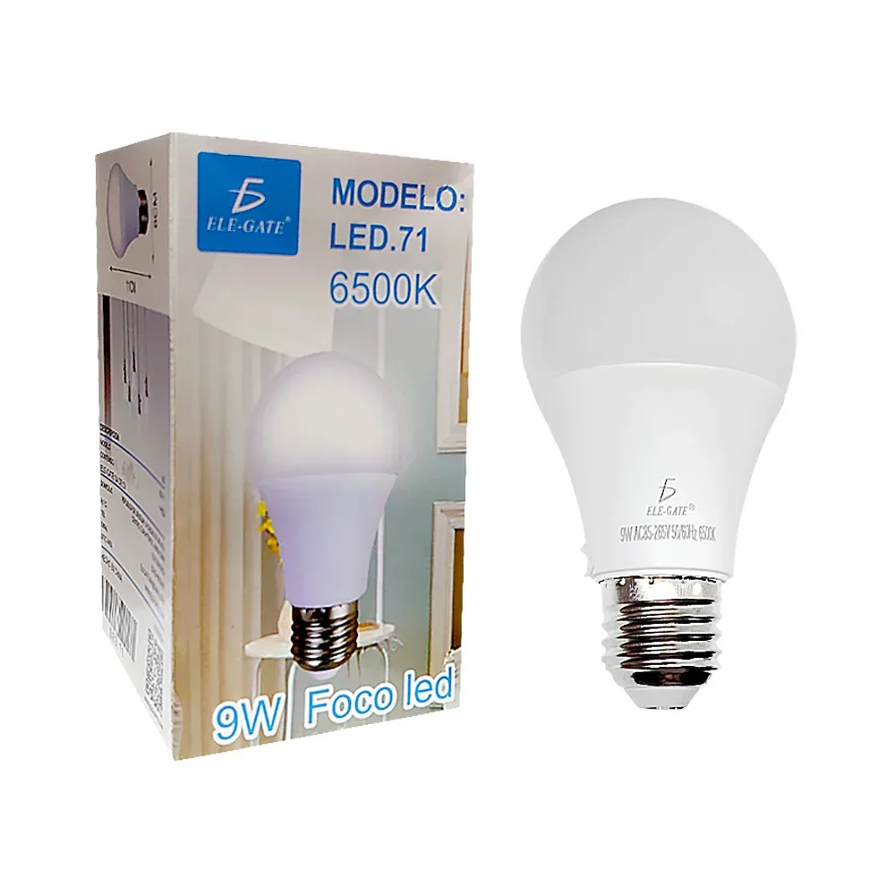 1pza foco led de 9w luz fría de 6500k