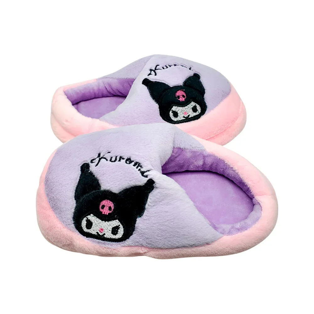 Par de pantuflas afelpadas acolchadas cerradas tipo mocasín con diseño personajes de hello kitty, variedad de modelos / lu3246