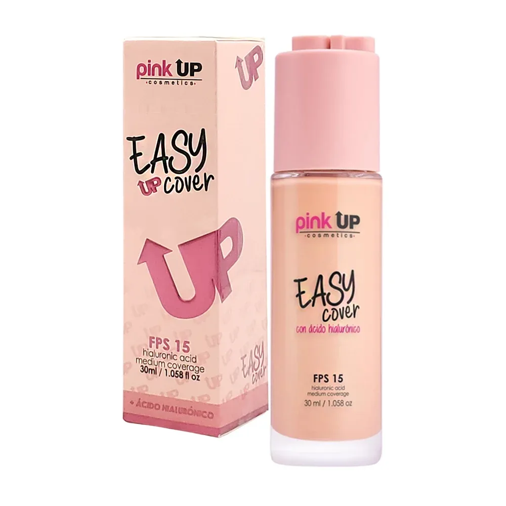 Base de maquillaje pink up con fps 15, cobertura media, tono 500, 30g / pkecc500