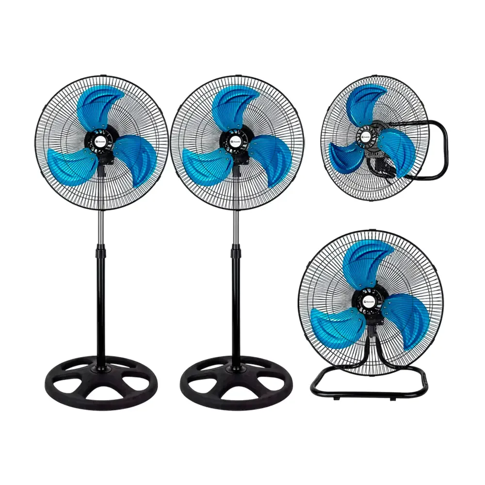 Par de ventiladores metálicos de 18in ruisu 3 en 1 con 3 aspas metálicas / ruisu