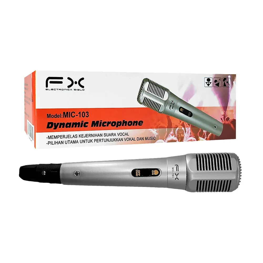 Micrófono profesional fx con cable de alimentación / dynamic microphone / mic-103