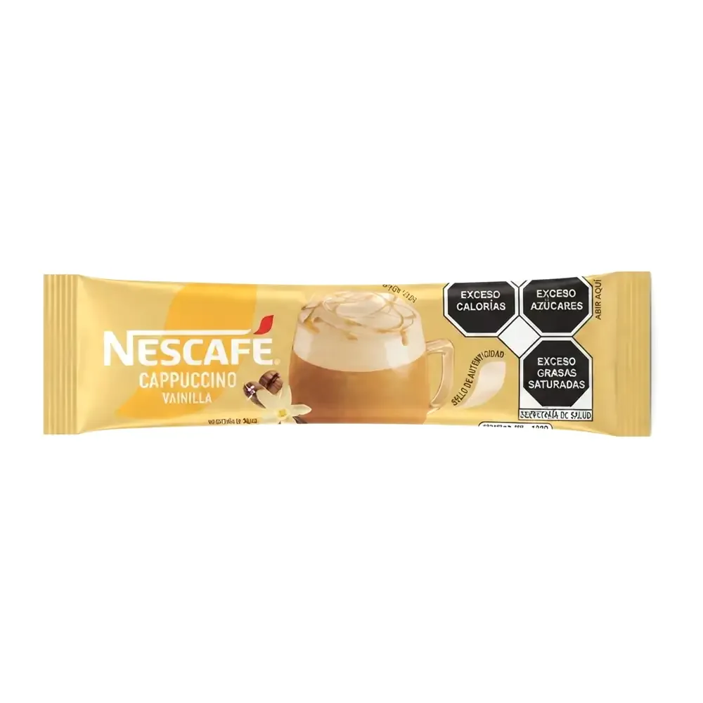 1pza sobre de café nescafe sabor cappuccino vainilla, 22g / 629142