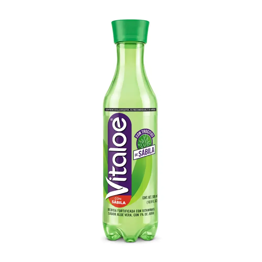 1pza Bebida vitaloe con trocitos de sabila, 500ml / 507561